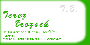 terez brozsek business card